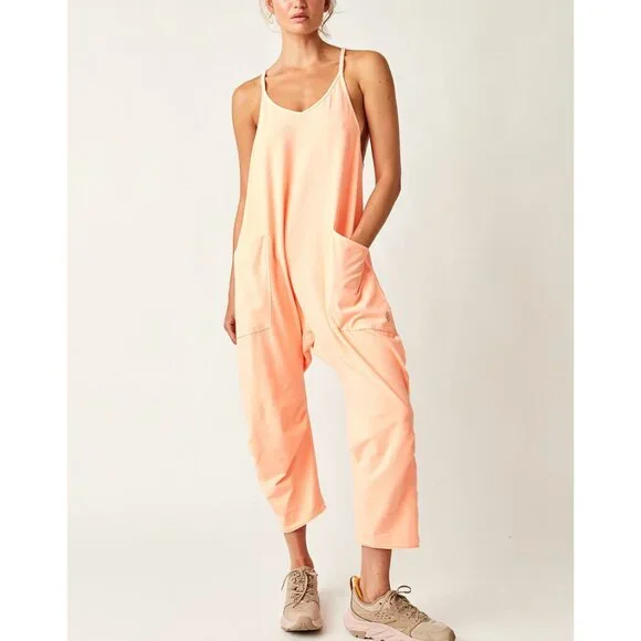 NWOT Free People FP MOVEMENT Hot Shot Onesie Melon size L - Picture 3 of 16